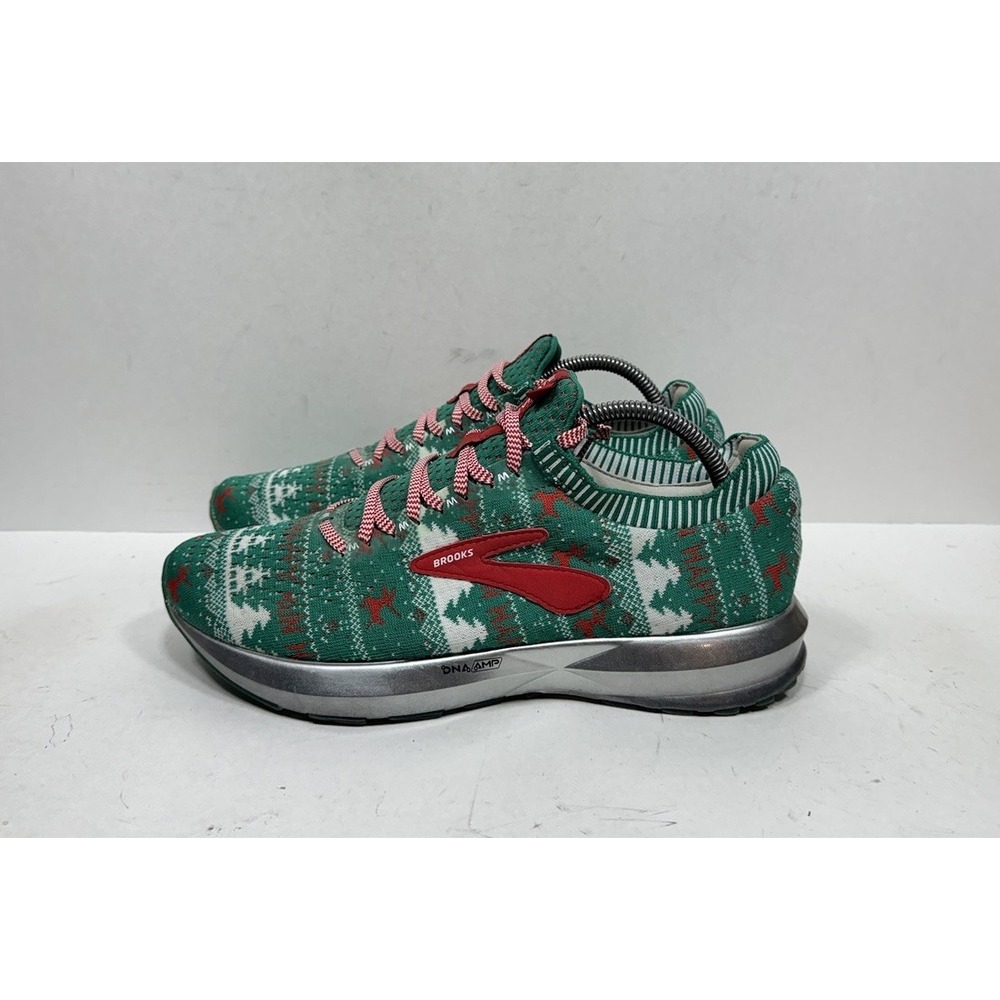 Brooks Levitate 2 Ugly Christmas Sweater Running Shoes Men's Sz‎ 8.5 1102901D322 - Picture 3 of 8